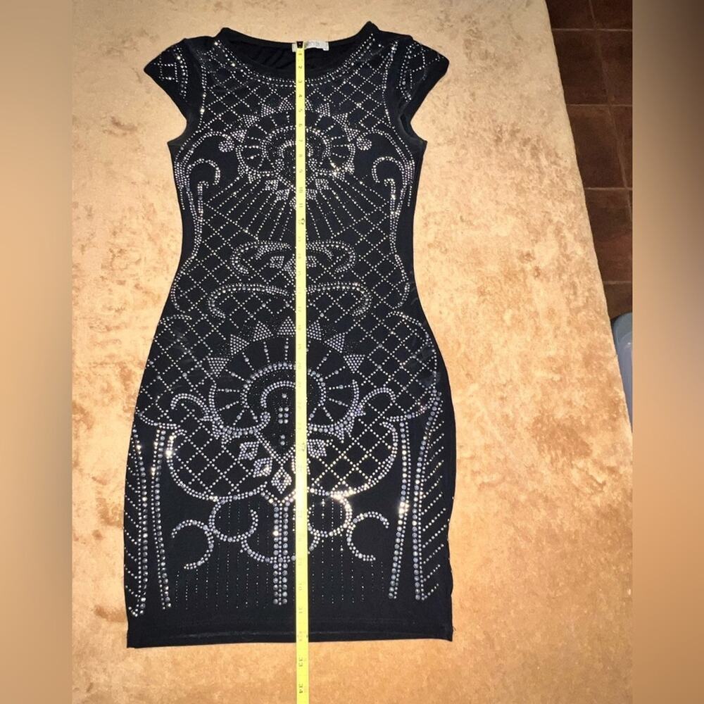 Arden B Studded Bodycon Dress - Size Small Sparkly pattern fitted flattering - Picture 6 of 11